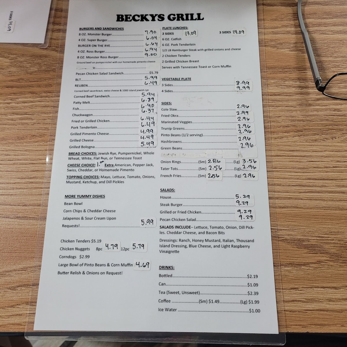 Menu Becky's Grocery And Grill-4